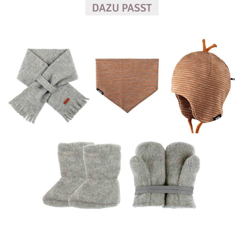 Erstlingsmütze Wolle Seide Doppellagig