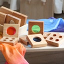 Vorschaubild Optikklötze 12 Teile im Holzrahmen