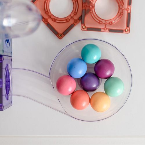 Connetix Magnetbausteine Kugelbahn 114 Teile – pastell