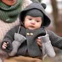 Vorschaubild Kapuzen Strickjacke Alpaka-Schurwoll Mix