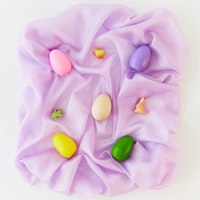 Spieltuch Seide Orchideen-lila mittel 89 x 89 cm