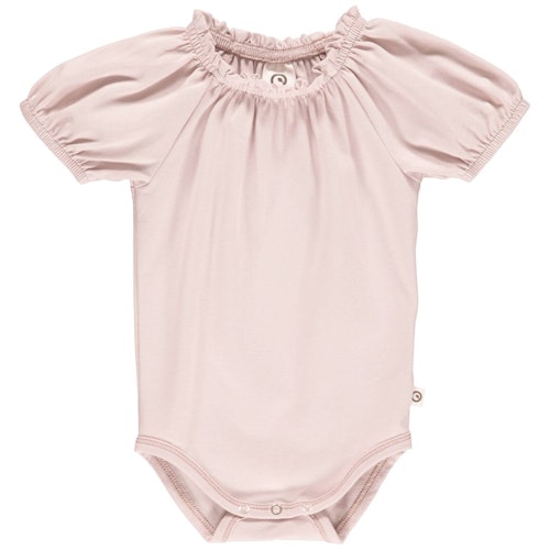 Kurzarmbody Puffärmelchen elastischer Kopfbereich
