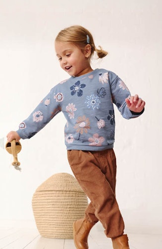 Weiches Baby Sweatshirt große Blumen