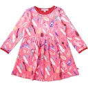 Vorschaubild Feder-Druck Flatterkleid Sweat