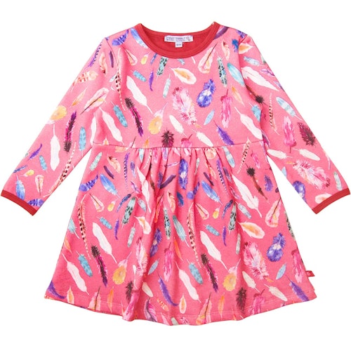 Feder-Druck Flatterkleid Sweat