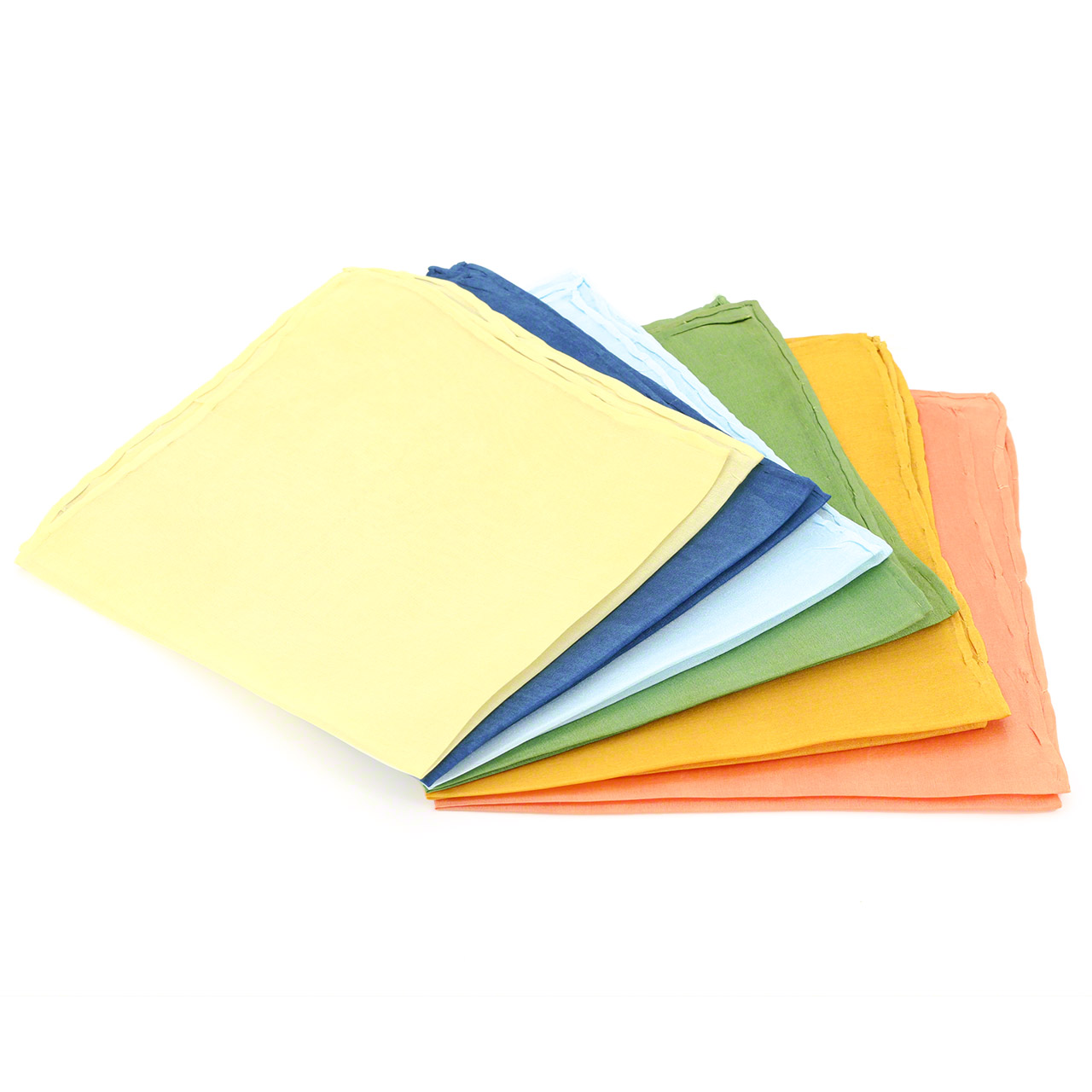 Seidentuch Basteln & Dekorieren 27x27 cm – 6 Stk. farbig