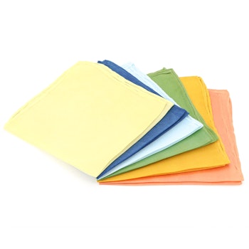 Seidentuch Basteln & Dekorieren 27x27 cm – 6 Stk. farbig
