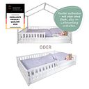 Vorschaubild Montessori Bett 140x200 - Bodenbett mit Rausfallschutz