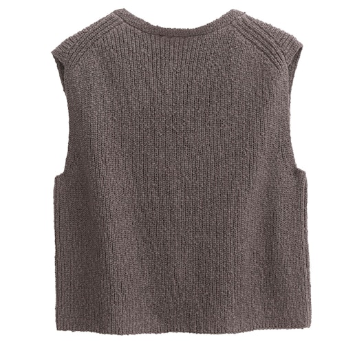 Damen Strick-Weste braun