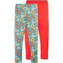 Vorschaubild Leggings Doppelpack Blumen uni