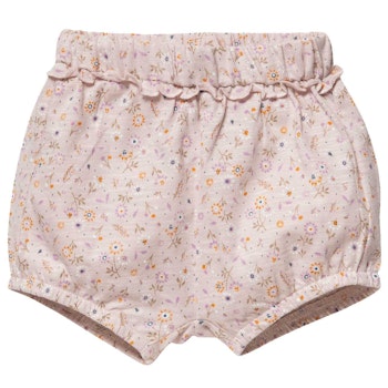 Leichte Shorts Frühlingsblumen hellbeige