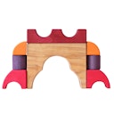 Vorschaubild Bauspiel rot 8 Teile im Rahmen 18,6 x 18,6 cm