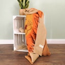 Vorschaubild Dicke Babydecke Bio Stick süsser Löwe 90 x 105 cm