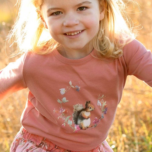 Langarmshirt mit Eichhörnchen Druck