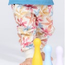Vorschaubild Blumen Sweat Babyhose Bündchen