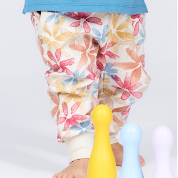 Blumen Sweat Babyhose Bündchen