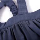 Vorschaubild Mädchen Flatterrock mit Trägern in Leinen-Jeansoptik