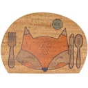 Vorschaubild Kinder Montessori Tischset aus Korkleder Fuchs 46 x 37,5 cm