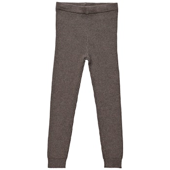 Warme Strickleggings braun melange