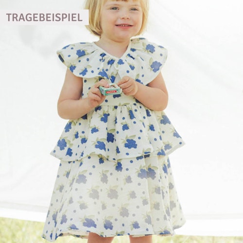 Leichtes Musselin Rüschenkleid Herzen