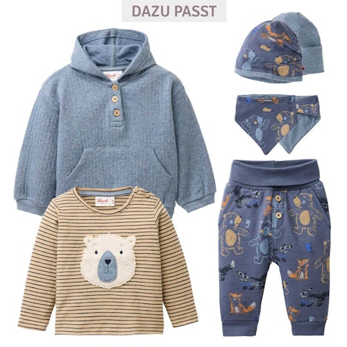 Wende Dreiecktuch Waldtiere indigo