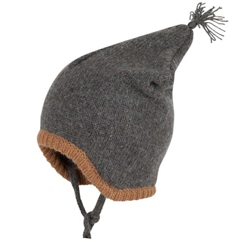 Flauschige Zipfel Strickmütze Alpaka-Merino Woll Mix