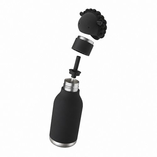 Bestie Bottle Edelstahltrinkflasche Trinkhalm Schwarzes Schaf 460 ml