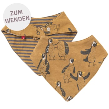 Wende Dreiecktuch Pinguine senfgelb