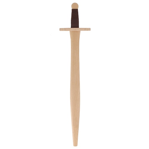 Holzschwert natur gebundener Griff Länge 65 cm