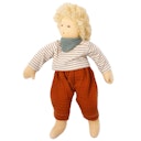 Vorschaubild Bio Stoffpuppe Junge "Bruno" zum An- & Ausziehen 38 cm