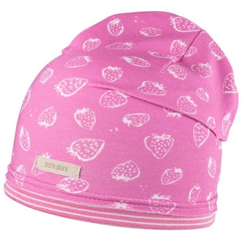 Süsse Mädchen Beanie - Erdbeere pink