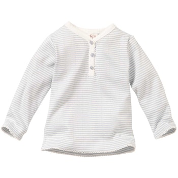 Edles Langarmshirt Ajour hellblau