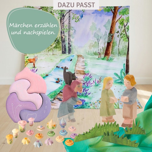 Katze für Hexe Holzfigur 5,6 cm