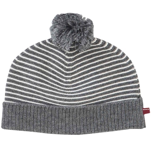 Kuschelige Baby Strickmütze Bommel