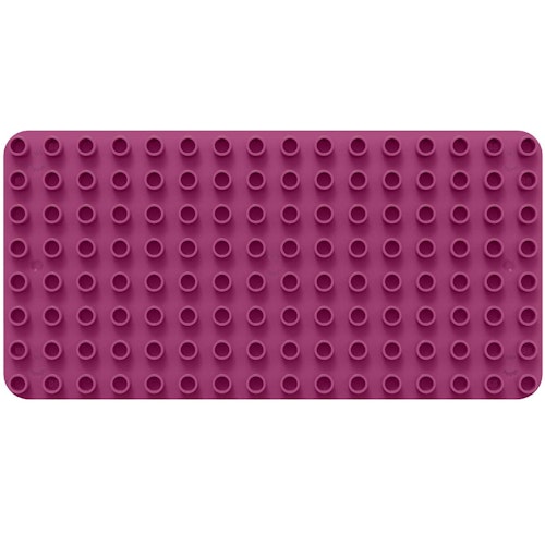 Bauplatte für Stecksteine – Basisplatte pink 12,5x25 cm