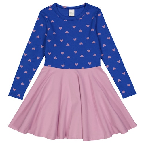 Langarm Flatterkleid Herzen