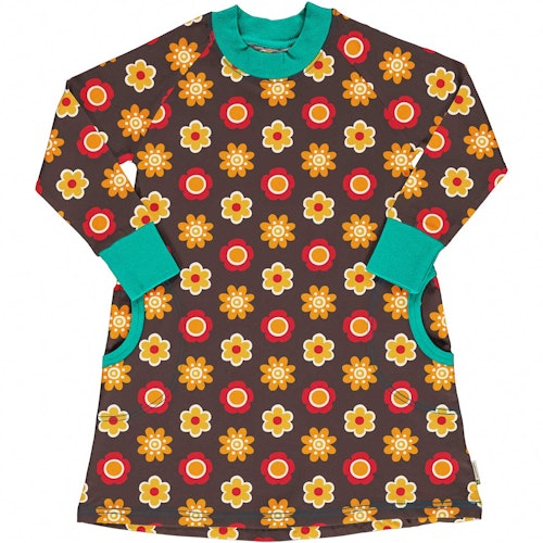 Sweatkleid langarm Blumen