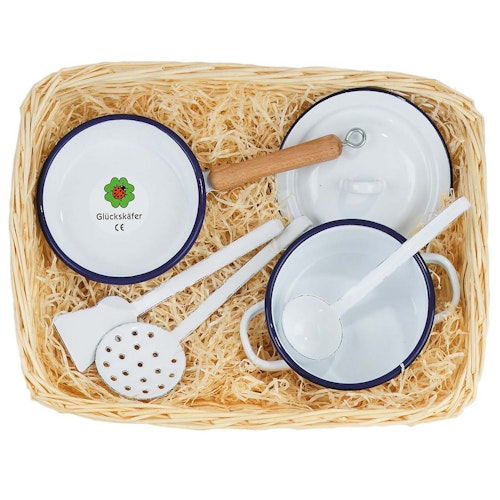 Kinderkochset aus Emaille