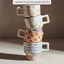 Vorschaubild Tasse RETROFLORIA Punkte orange 250 ml stapelbar