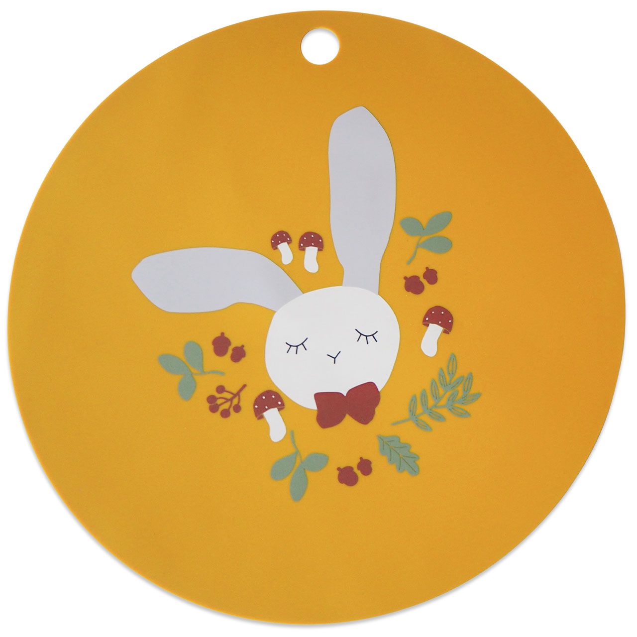 Tischset Silikon Hase senf-gelb