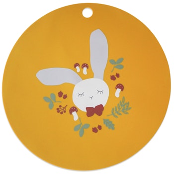 Tischset Silikon Hase senf-gelb