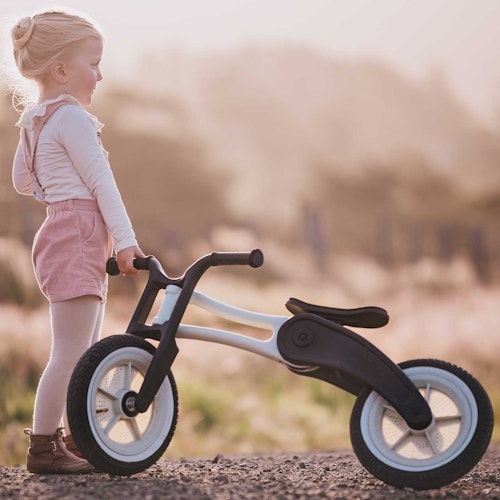 2in1 Laufrad mitwachsend leicht ab 18 Monaten grau Recycelt