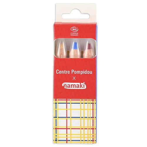 3er-Set Bio Schminkstifte für Kinder Gelb, Blau, Rot