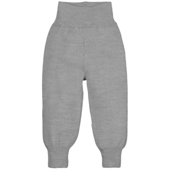 Baby Hose aus Merino-Feinstrick, grau