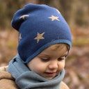 Vorschaubild Wolle Seide Beanie Sterne
