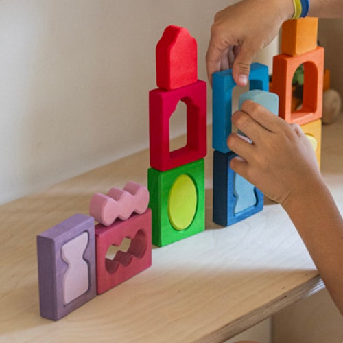 Bauspiel Fenster bunt 18,6 x 26,6 cm