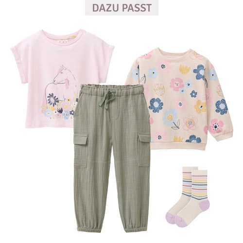 Weiches Sweatshirt große Blumen