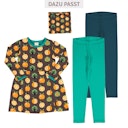 Vorschaubild Flatterkleid langarm Orangen