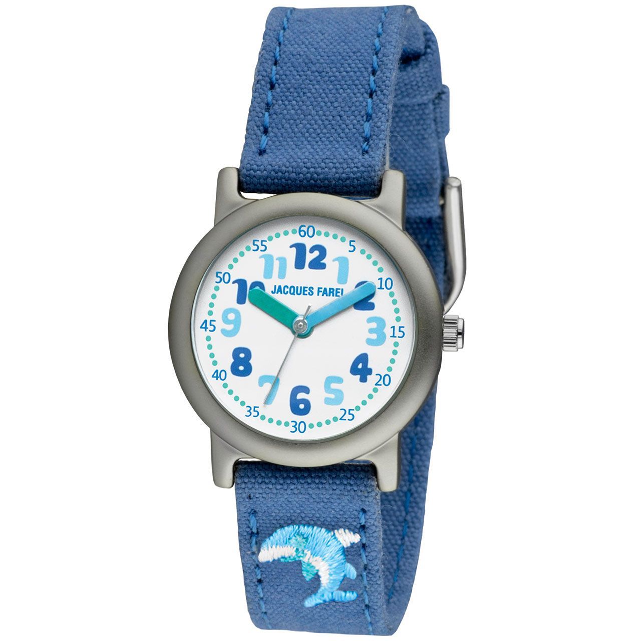 Öko Armbanduhr Einschulung Blau Delfin