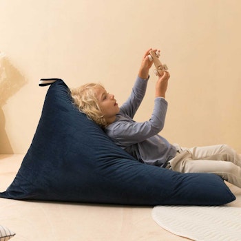 Waschbarer Sitzsack für Kinder – Öko-Samt